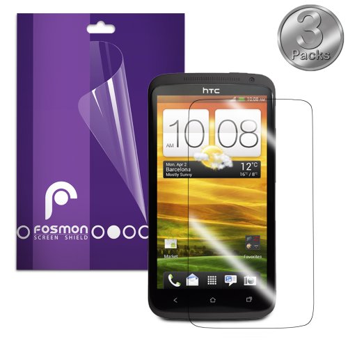 Fosmon Crystal Clear Screen Protector Shield for HTC One X AT&T /Endeavor/Supreme - 3 Pack