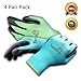 Yardbiz Gardening Gloves ★ 4 Pair Womens Medium ★ Machine Washable Premium Protective Gloves 4 Lawn Tools in Garden ★ Safety Work Gloves ★ Breathable with Waterproof Palm
