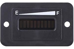 Battery Fuel Gauge Indicator, Qiilu LED Battery Indicator Meter Gauge for Cart Club Car Fork Lifts Floor Care Equipment(48V)