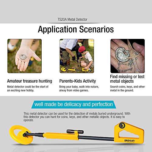 all-sun Handheld Metal Detector for Junior Kids Education Exploration Toy Color Yellow