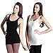 NikiBiki OneSize SEAMLESS Nylon/Spandex Jersey Tank Top (2pack Black+White, One Size)