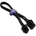 COMeap 8 Pin to 8 Pin CPU Power Adapter, PCIe 8 Pin Female to CPU 8 pin (4+4 Detachable) Male EPS-12V Adapter Converter Sleeved Cable 13.3-inch(34cm)