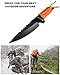 DAX Industries Fixed Blade Survival Knife with Magnesium Fire Starter, 4 Inch Full Tang Blade, Stainless Steel, Protective Nylon Sheath Included