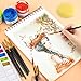Artist Paint Brush Set, VIPITH 15 Pieces Nylon Hair Brushes for Watercolour, Oil and Acrylic, Professional Painting Brush with Holder, Paint Palette Box, Painting Knife and 2 Pieces Watercolor Sponges