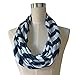 Pop Fashion Womens Chevron Arrow Infinity Scarf Wrap Scarf with White Zipper Pocket, Infinity Scarves