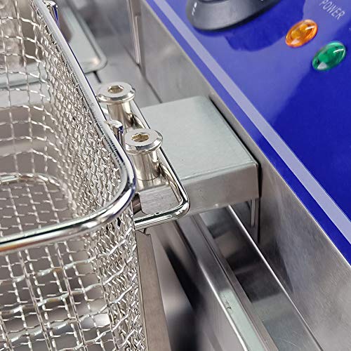 TAIMIKO Electric Deep Fryer 2500W 6L Stainless Steel French Fry Deep Fat Fryer with Basket,Commercial Restaurant,Fast Food Restaurant