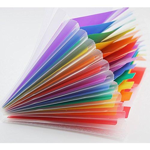 13 Pockets Portable File Folders, Plastic Expanding Accordion Folders ,A4 Expanding Document Folder with Handle, Plastic Expandable Accordion Organizer - Thumbnail 6