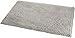 AmazonBasics Non-Slip Microfiber Shag Bathroom Rug Mat, 21" x 34", Platinum primary
