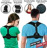 Posture Corrector for Women & Men - Comfortable Adjustable Back Posture Brace & Clavicle Support - Premium Quality - Posture Support for Spine Correction, Realignment, Thoracic Kyphosis & Injury Rehab