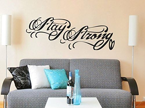Stay Strong Tattoo Demi Lovato Inspired Wall Decals Size 32 By 12 Color Black