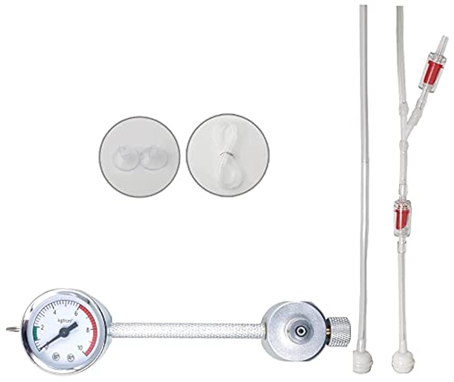 CENPEK Aquarium DIY CO2 Generator System Kit with Pressure Gauges and Relief Valves Check Carbon Dioxide Reactor Kit for Plants Aquarium