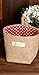 Jute Wall Door Hanging Storage Basket Red Dot Pattern 1412.5cm Compact Useful Stable Home Decor Bin Basket, by BEEZEE