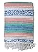 Open Road Goods Multi Color Mexican Falsa Blanket - Handwoven in Mexico - Great for The Beach, Picnics, Yoga, or a Throw! (Beach CT)