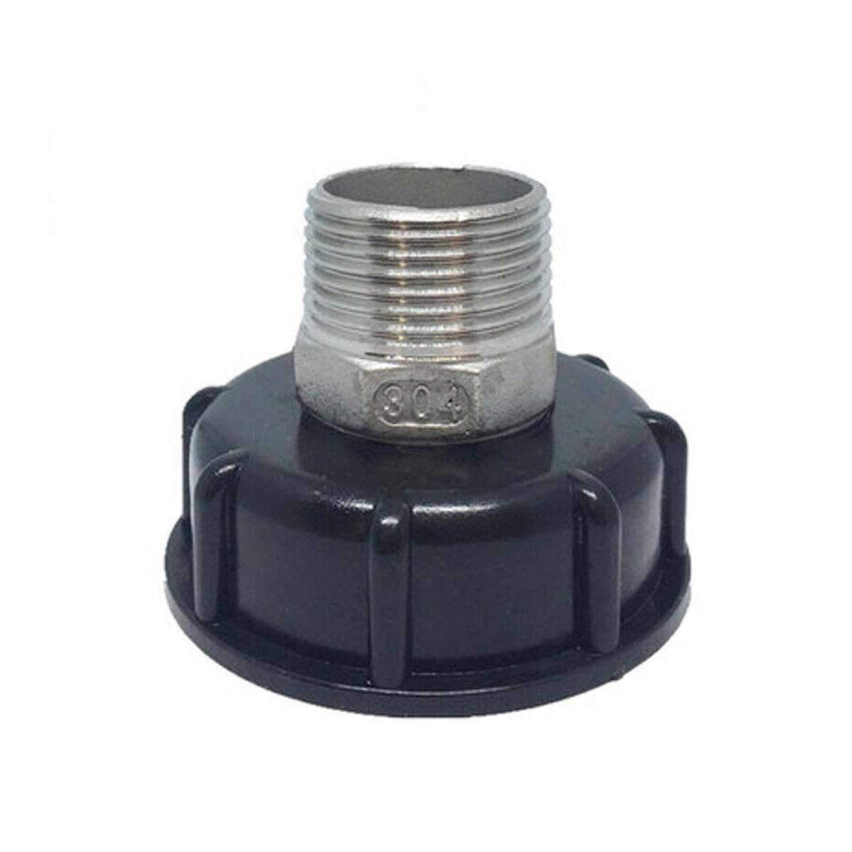TOOLSTAR IBC Adapter, 1" S60x6 Thread IBC Tank Adapter Tap Connector Replacement Valve Fitting for IBC Garden Water Containers