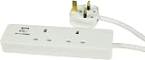 Mercury 2 Gang Extension Lead USB Charging 2 Metre view 2