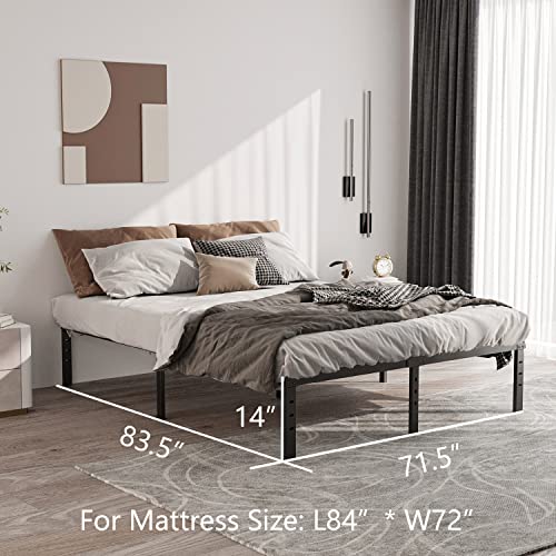 ZIYOO California King Bed Frames with Heavy Duty Steel Slat, 14 Inches