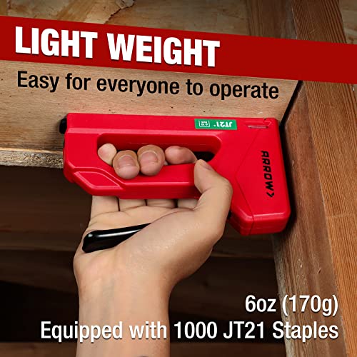 Arrow Light Duty Staple Gun, Lightweight Upholstery Stapler Kit for