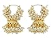 MUCH-MORE Bollywood Ethnic Fashion Gold Tone Faux Pearl Polki Bali Jhumki Earring Indian Traditional Jewelry For Women (6008) B