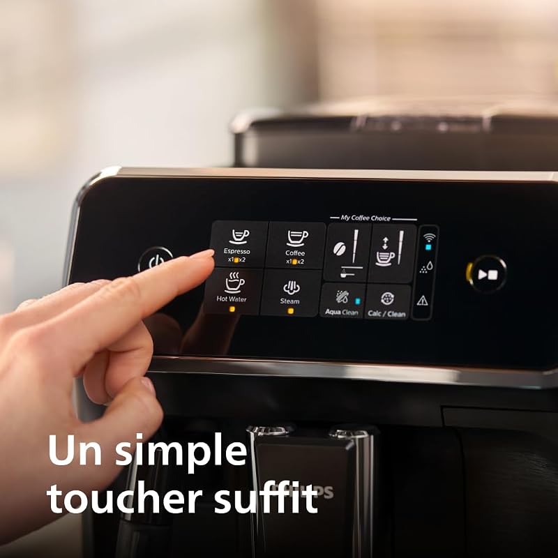 machine à café grain 2200, 2 boissons, mousseur à lait, Noir mat