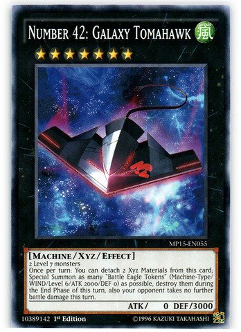 Yu-Gi-Oh! - Number 42: Galaxy Tomahawk (MP15-EN055) - Mega Pack 2015 - 1st Edition - Common