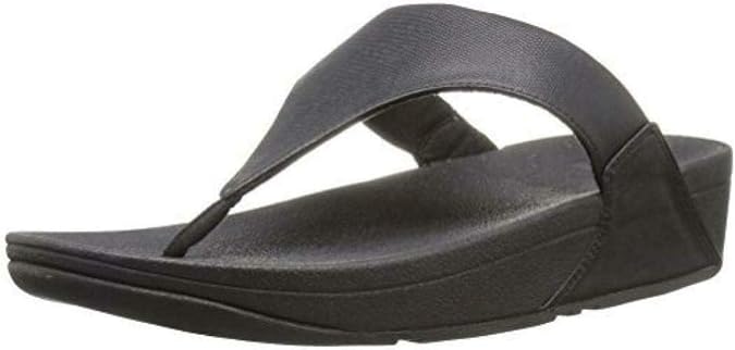 Amazon.com | FitFlop Lulu Lizard-Print Flip Flops Sandal Black Flip Flop Wedge Platfrom (7.5 