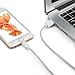 OKCS Lightning Charger Textile Cable USB Data 1 Meter for Apple iPhone SE, 6s, 6s Plus, 6, 6 Plus, 5, 5s, 5c, iPad 4, Mini, Air, iPad Pro, iPod - iOS 9 - in white