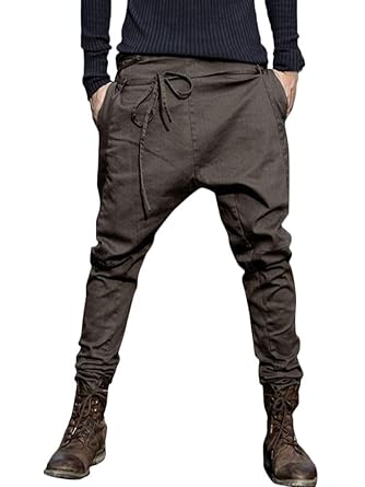 Amazon Minesam メンズ ロングパンツ リネン ウエスト引き紐入り