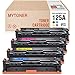 MYTONER Compatible Toner Cartridge Replacement for HP 125A-CB540A (Black,Cyan,Magenta,Yellow , 4-Pack)