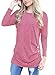 Samefar Loose Long Sleeve Stereo Trim T-Shirt Top With Cute Button
