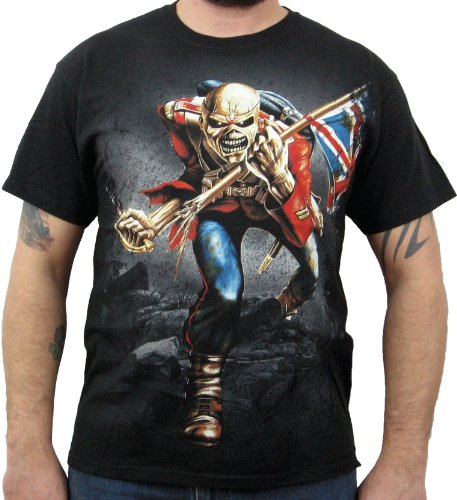 Hardcore Apparel Men's Iron Maiden Jumbo Trooper Eddie T-Shirt Black-XX-Large
