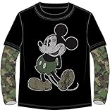 Disney Mickey Mouse Long Sleeve Camo T Shirt