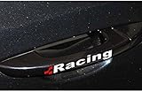 Car Door Handle Auto Sticker Decal (Racing White, Vinyl, Set of 4)