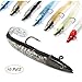 Jig Head Soft Plastic Fishing Lures with Hook Sinking Swimbaits for Saltwater and Freshwater (Pack of 10)