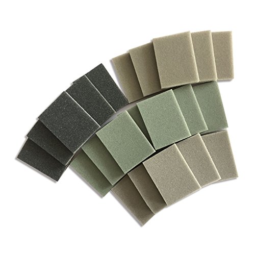 Sanding Sponge Abrasive Disc Sandpaper 30 x 40MM Wet & Dry 300 to 1500 Grit (Pack of 40)