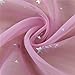 WUBODTI Pink Star Sheer Curtains for Girls Nursery Room Decor 39 x 79 inch 2 Panel, Cute Light Filtering Tulle Window Treatments Rod Pocket Privacy Tulle Drapes for Living Room Kids Bedroom