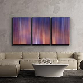 3 Piece Canvas Print - Contemporary Art, Modern Wall Art - Abstract Vivid Color Streaks - Giclee Artwork - Gallery Wrapped Wood Stretcher Bars - Ready to Hang 16"x24"x3 Panels