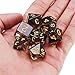EBOOT Polyhedral 7-Die Dice Set for Dungeons and Dragons with Black Pouch (Transparent Black)
