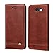 Galaxy J7 V Case,J7 Sky Pro Case,J7 Perx/J7 Prime/J7 Sky Pro/Galaxy Halo Case,RUIHUI Luxury Leather Wallet Folio Flip Protective Shell Cover with Card Slot and Stand for Samsung Galaxy J7 2017(Brown)