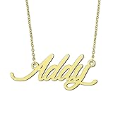 BYBWBL Addy Name Pendant Necklace 18k Gold Plated