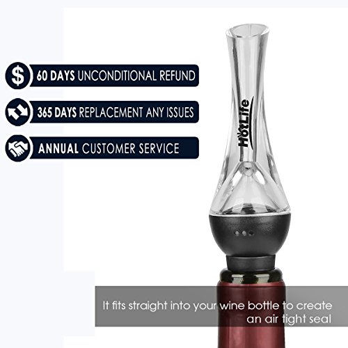 HotLife Premium Wine Aerator Pourer - Wine Decanter Spout and Best Wine Pourer
