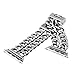 HOMEKE Metal Band for Apple Watch Band 38mm, Stainless Steel iWatch Band with Flexible Chains Style Bracelet Strap - Silver