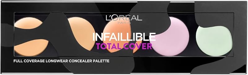 L'Oreal Infallible Total Cover Concealer Palette 5 Shades Color Correcting