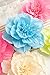 Paper Flower Decorations, Large Crepe Paper Flowers, Handcrafted Flowers, Giant Paper Flowers (Pink, Blue, Yellow, Champagne Set of 6) for Wedding, Bridal Shower, Baby Shower, Nursery Wall Decor
