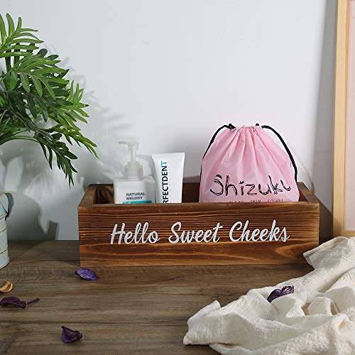 Nice Butt & Hello Sweet Cheeks Bathroom Decor Box2 Sides with Funny