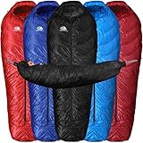 Hyke & Byke Crestone 15 & 0 Degree F 650 Fill Power Hammock Compatible Hydrophobic Down Sleeping Bag with LofTech Base – Innovatively Desiged for Hammock, Ground Camping or Backpacking