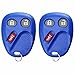 2X KeylessOption Key Fob for 2003 2004 2005 2006 2007 Cadillac Escalade Chevrolet Chevy Equinox Silverado Suburban Tahoe GMC Sierra Yukon Pontiac Remote, 3-Button LHJ011, Programming Guide Included
