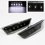 ModifyStreet Euro Black Side Marker White LED for 03-07 Infiniti G35 Coupe