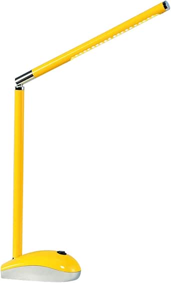 Yellow LED Desk Lamp - Adjustable Work or Reading Light, USB Plug-in