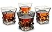 KANARS Iceberg Scotch Glasses set of 4, Premium Classy Lead Free Crystal Old Fashioned Cocktail Cool Rocks Whiskey Glass Short Tumbler for Bourbon Tasting, Irish Whisky, Brandy