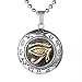 MENDINO Mens Stainless Steel Pendant Necklace Eygptian Eye of Horus Gold Tone with a 22 inch Chain